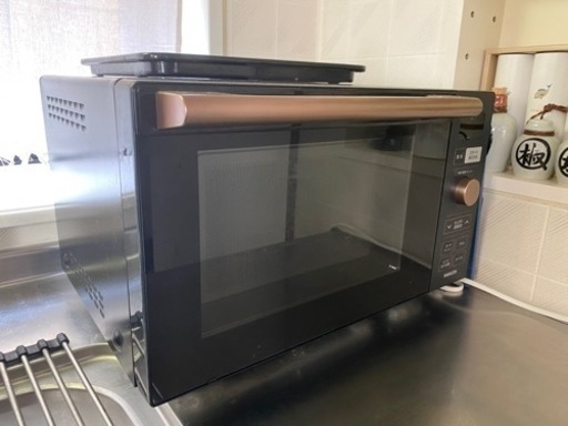 山善　オーブンレンジ　18L フラットテーブル