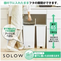 ゴミ箱　45L SOLOW 両開き　ペダル開閉の画像