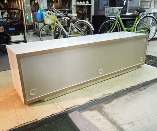 幅165cm エナメルホワイト テレビボード TV台 AVボード 札幌市東区 新道東店