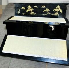 伝統工芸　沈金彫　5月木製段飾り　沈金祝松　2段35号　五月人形...