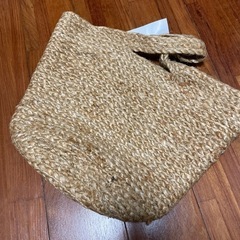 未使用品　IKEA麻バッグの画像