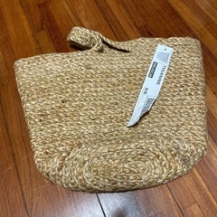 未使用品　IKEA麻バッグ