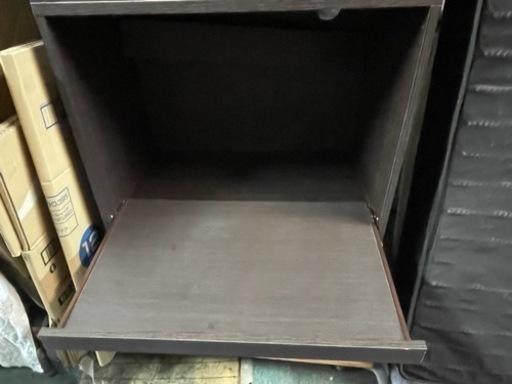 【リサイクルサービス八光】幅59.5㎝　ダークブラウン　スリムタイプ食器棚