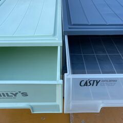 ★清掃済★ 衣装ケース CASTY 43x66x23cm FAMILY'S 単品550円 セットで1,760円（単価440円）の画像