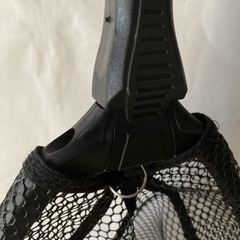 wlkin タモ網　ランディングネット　折りたたみ　便利　釣り　ラバー　ブラックの画像
