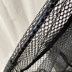 wlkin タモ網　ランディングネット　折りたたみ　便利　釣り　ラバー　ブラックの画像
