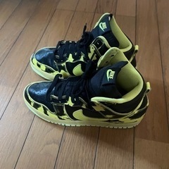 NIKE ダンクハイ　スニーカー　26.0 アシッドウォッシュ　イエローの画像