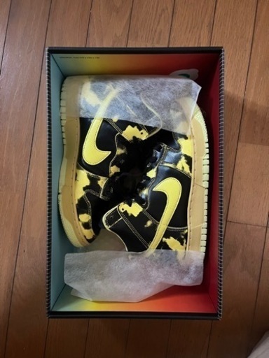 NIKE ダンクハイ　スニーカー　26.0 アシッドウォッシュ　イエロー