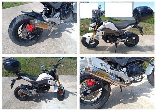 ホンダ　グロム　GROM  JC61　走行極少 　5000km未満　TSUKIGIマフラー付き