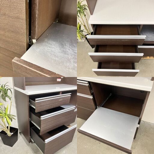 W 14908   2枚ガラス扉キッチンボード   ◆大阪市内・東大阪市他 5,000円以上ご購入で無料配達いたします！◆ ※京都・高