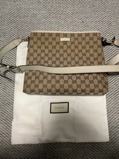 グッチ ショルダーバッグ GGスプリーム PVC ホワイト
