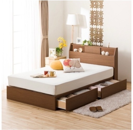 (ニトリ)セミダブルベッドフレーム(アザン3 浅型/MBR)