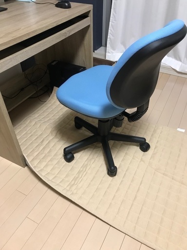 【28日17時まで】パソコンデスク　オフィスチェア　マットのセット