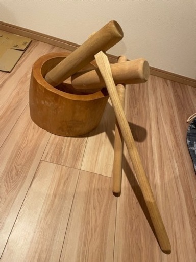 臼と杵の餅つきセット