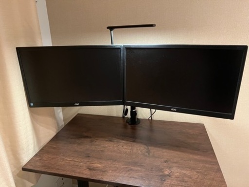 【11/28まで】特価！モニター(21.5型)×2つとモニターアームセット