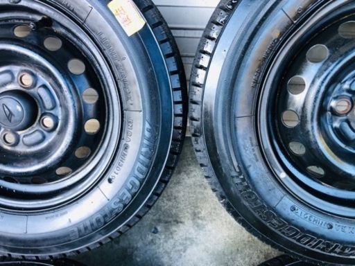 冬タイヤ 145R12 LT 軽自動車用ホイール付き 145R12ブリヂストン製スタッドレス 4本組