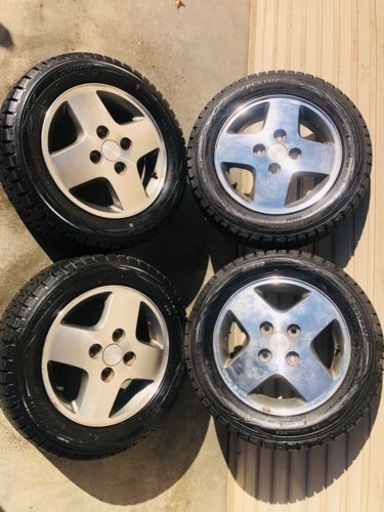 冬タイヤ 155/65R13 軽用アルミ付き バリ山 4本組