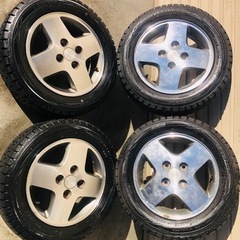 冬タイヤ 155/65R13 軽用アルミ付き バリ山 4本組
