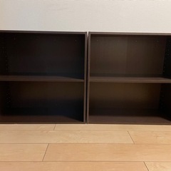 【ニトリ】2個セット カラーボックス ダークブラウンの画像