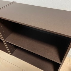 【ニトリ】2個セット カラーボックス ダークブラウンの画像
