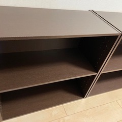 【ニトリ】2個セット カラーボックス ダークブラウンの画像