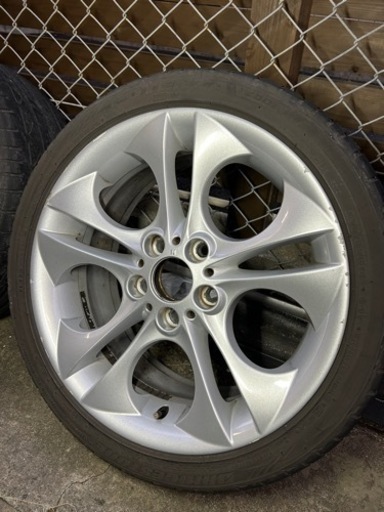 4本セットE85 BMW Z4 純正ホイール　タイヤ付き　PCD120 美品　センターキャップ付き　225 40 r18 255 35