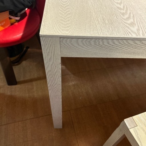 さらに値下げ　Francfranc木目調　白いダイニングテーブルセット　椅子４脚 さらに値下げ Francfranc木目調 白いダイニングテーブルセット 椅子4脚