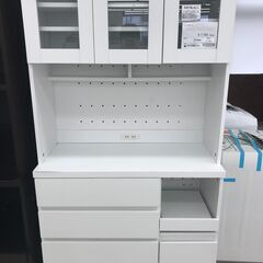 ★ジモティ割あり★  レンジボード ホワイト H182.5×D41.5×W90 クリーニング済み HJ1399