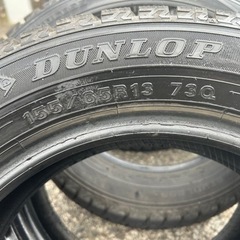 中古　溝7〜8mm スタッドレスタイヤ4本　155/65R13 winter maxx 02 の画像