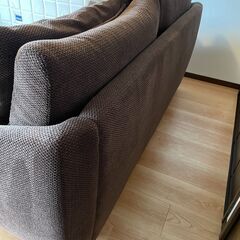 ［取引中］3人用ハイバックソファ/定価81,380円/布張りの画像