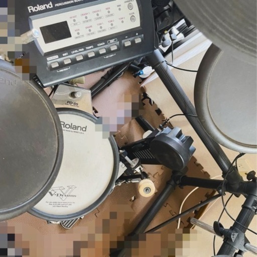 Roland 電子ドラムセット+ドラムスティック、プラグ交換パーツ