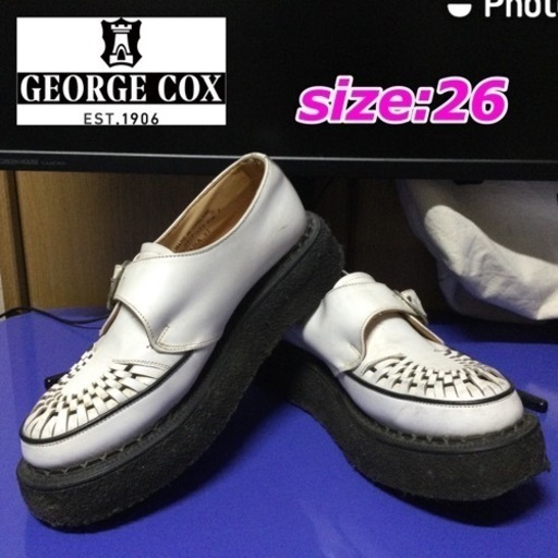 ☆早い者勝ちSALE！☆ジョージコックス ホワイトラバーソール