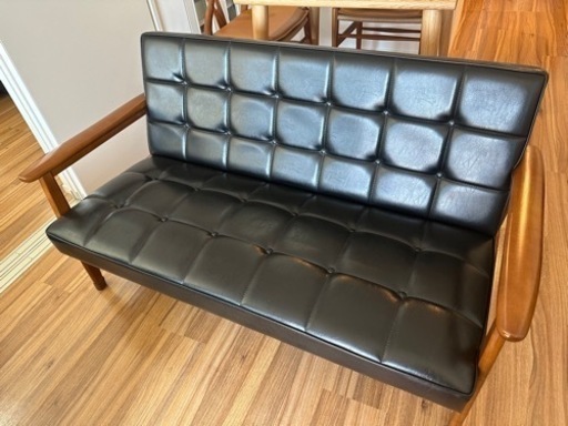 カリモク 60 ソファ Kチェア 2シーター 黒