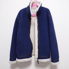 ユニクロ JW ANDERSONコラボ ボアブルゾン ネイビー 150cmの画像