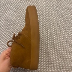 スエード　紐靴　17cmの画像