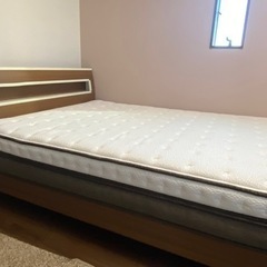 【受付終了】ニトリ　N-sleep マットレス　ベッドフレーム　ダブルベッドの画像