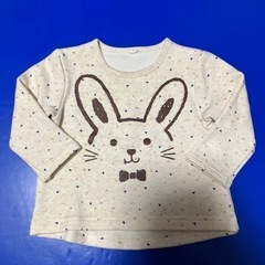 裏起毛　うさぎトップス　サイズ80