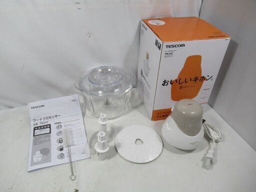 1ヶ月保証/フードプロセッサー/調理家電/キッチン/テスコム/TESCOM/TK212/保管品/未使用品/KN6431/