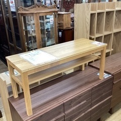 KK-78【新入荷 リサイクル品】無印良品 オーク材 無垢材 ベンチ ナチュラル