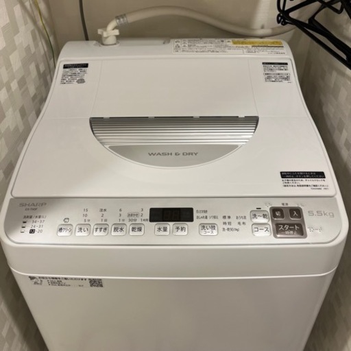 SHARP シャープ　洗濯機 es-tx5f-s 2021年製