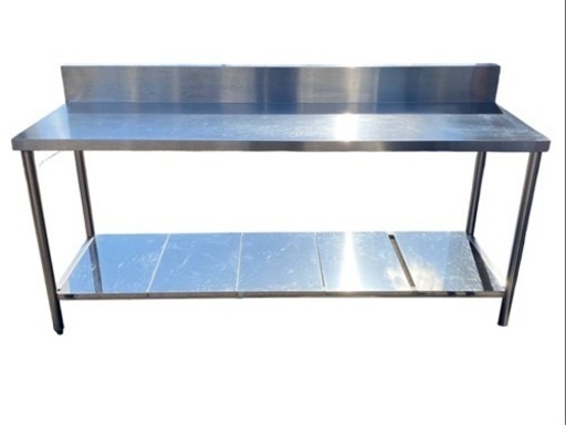 【決まりました】【美品】(福岡県) 福岡県 業務用 作業台 ステンレス 製厨房機器 店舗用品 キッチン用品 H800(BG150)×1800×600（㎜）