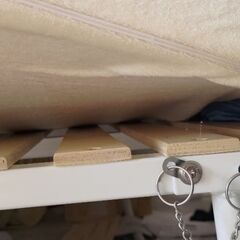 完全折りたたみすのこベッド(マットレス付き)の画像