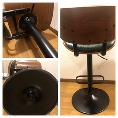 【バーチェア】椅子PUレザー シック インダストリアル おしゃれ 宮武製作所の画像