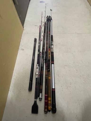 釣具セット　釣竿6点　リール1点　釣り針等付属品