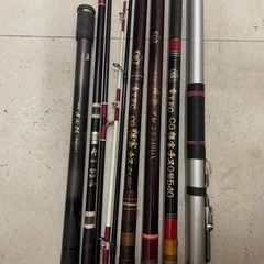 釣具セット　釣竿6点　リール1点　釣り針等付属品の画像