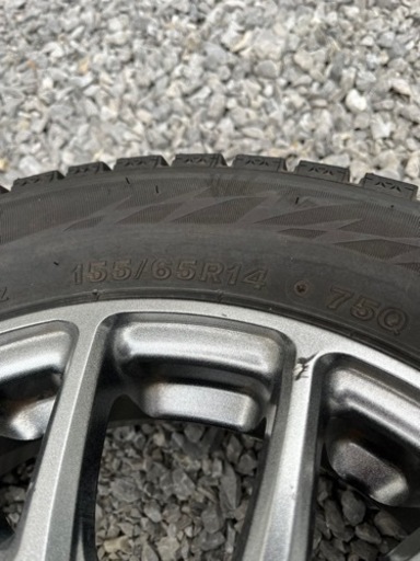 【受渡予定者決定】155/65R14 スタッドレスタイヤホイール付　4本