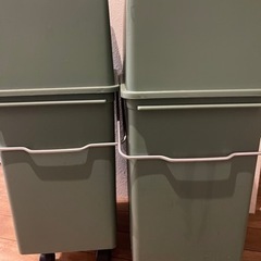 男前インテリア　美品【１点】ゴミ箱 スリム 蓋付き　省スペース フロントオープンの画像