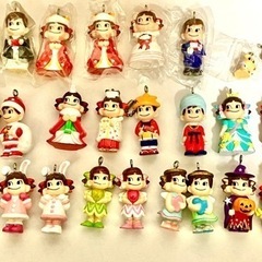 【未使用品】ペコちゃん＆ポコちゃん＆ドック  フィギュア  キー...