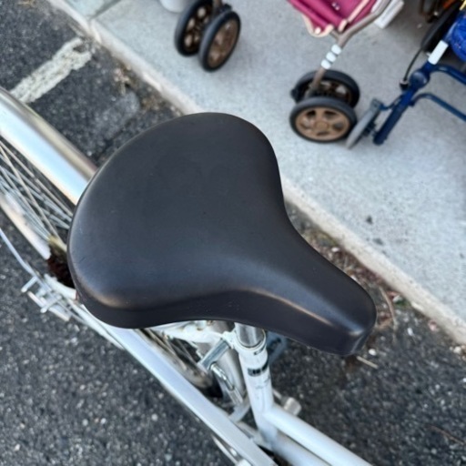 【最終値下げ‼️】Simple Life 27インチ シティサイクル ママチャリ 自転車 シマノ製6段変速 パナソニック製LEDオートライト ホワイト♪