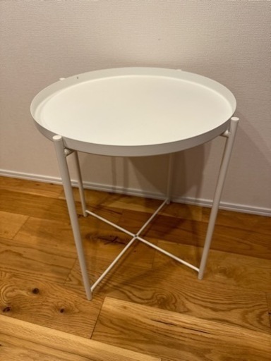 (受け渡し予定者決定)[IKEA]トレイテーブル ホワイト GLADOM グラドム
